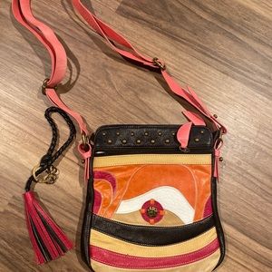 Chi By Falchi Patchwork Shoulder Crossbody Bag Purse  Zip Southwest